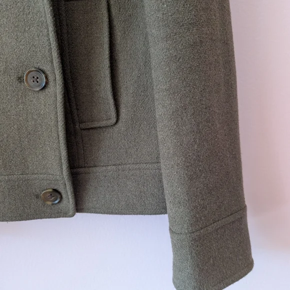 EUC Vintage J Crew Peacoat With Faux Fur Collar Size 12 - Picture 7 of 9